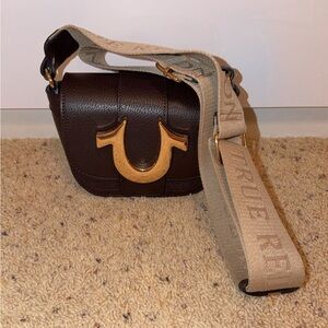 True Religion Dark Brown Leather Crossbody